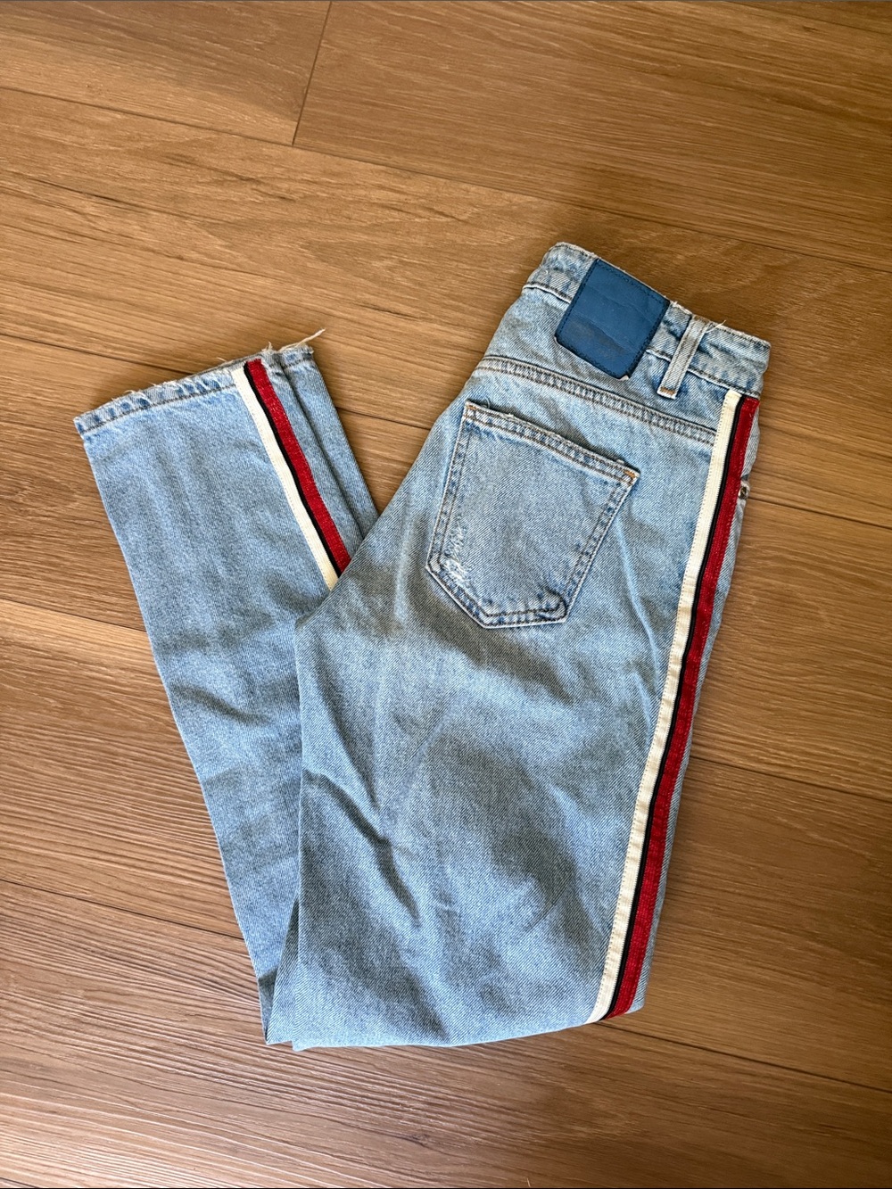 Zara Light Blue Straight Leg Jeans